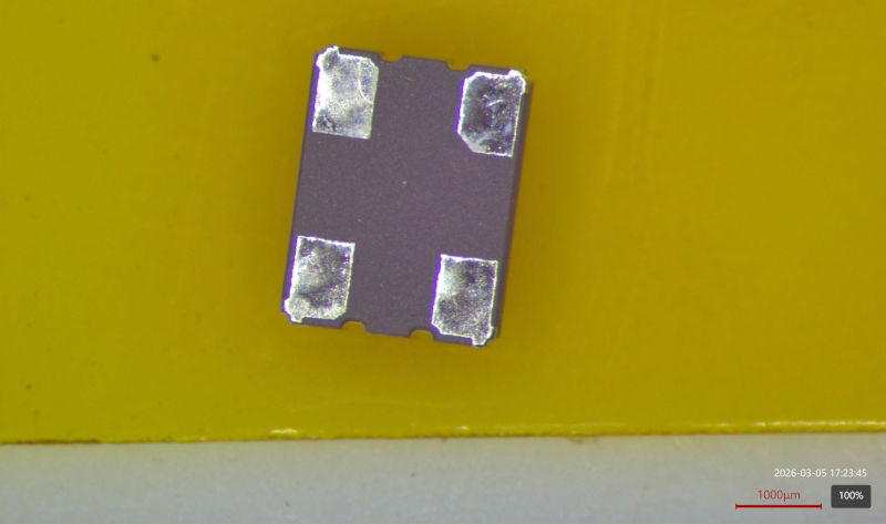 Underside of the TCXO package